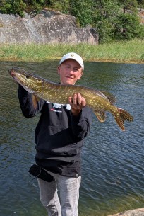 Gädda, 3500g, Morris Boije Hammarsson, 2026-08-08, Värmdö, fiskemetod: Spinnfiske